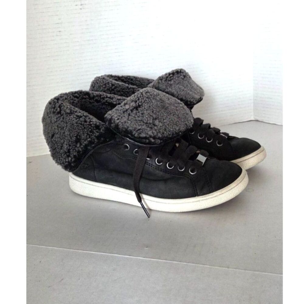 UGG Starlyn High-Top Trainer Shearling Boots Cozycore Leather Womens 6.5